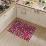 Red Red Traditional Persian Medallion Area Rug