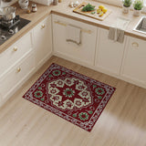 Traditional Persian Red Red Traditional Persian Area Rug with Floral Medallion