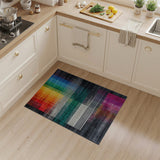 Vibrant Multi-Color Geometric Stripe Multi-color and Patterns Area Rug