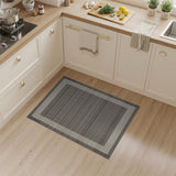 Beige Framed Grid Geometric Area Rug