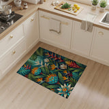 Vibrant Tropical Floral Jungle Area Rug