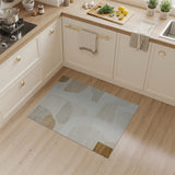 Abstract Area Abstract Beige Organic Shapes Area Rug