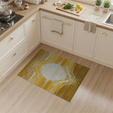 Radiant Gold Geometric Sun Area Rug