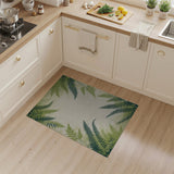 Vintage Green Fern Area Rug
