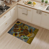 Vibrant Sunflower Vase Area Rug