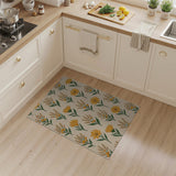 Yellow Marigold Floral Pattern Area Rug