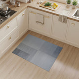 Modern Grey Striped Block Area Rug