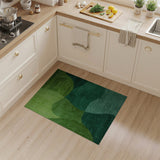 Green Lush Green Organic Abstract Area Rug