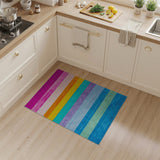 Stripe Vibrant Rainbow Stripe Area Rug