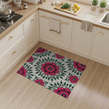 Pink Mandala Floral Area Rug