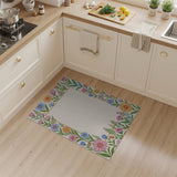 Vibrant Wildflower Border Area Rug