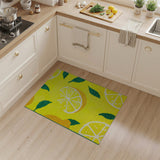 Sunny Lemon Slice Fruit Pattern Fruit Pattern Area Rug