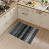 Geometric Modern Grey Striped Area Rug