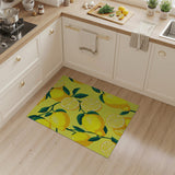 Fruit Pattern Vibrant Lemon Fruit Pattern Yellow Area Rug