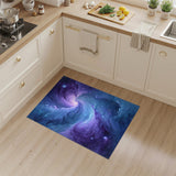 Cosmic Vortex Purple Swirl Area Rug