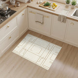 Beige Geometric Layers Area Rug