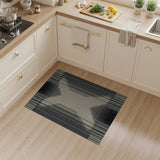 Black White Geometric Crosshatch Area Rug