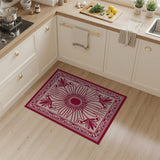 Red Lotus Medallion Persian Area Rug