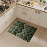 Cascading Green Waves Area Rug