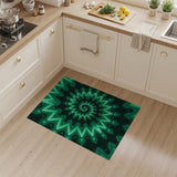 Neon Green Mandala Geometric Area Rug