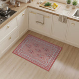 Blush Pink Ornate Floral Area Rug