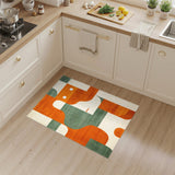 Bold Geometric Modern Bold Orange Geometric Abstract Area Rug