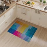 Vibrant Multi-Color Geometric Patchwork Geometric Modern Area Rug