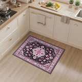 Traditional Persian Pink Floral Medallion Area Rug