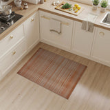 ODIKA Orange Woven Grid Stripe Area Rug