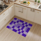 Geometric Modern Purple Geometric Patchwork Area Rug