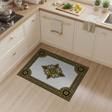 Imperial Gold Fleur-de-Lis Medallion Rug