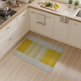 Yellow Yellow Horizontal Striped Area Rug