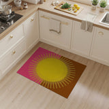 Geometric Modern Vibrant Sunburst Geometric Area Rug