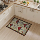 Multi-color and Patterns Whimsical Red Mushroom Forest Rug