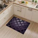 Purple Geometric Diamond Grid Area Rug