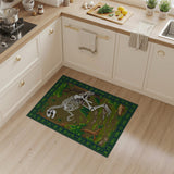 T-Rex Skeleton Prehistoric Forest Area Rug