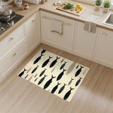 Black Fish Coastal Area Rug