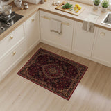 Deep Red Persian Medallion Area Rug