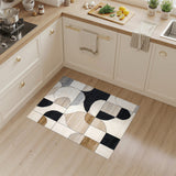 Modern Geometric Black and Neutral Area Rug