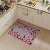 Pink Blush Pink Cherry Blossom Area Rug