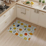 Whimsical Smiling Fruits Area Rug