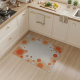 Vibrant Orange Splat Abstract Area Rug