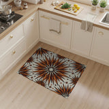 Burnt Orange Starburst Southwestern Rug