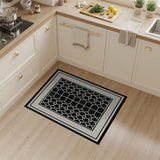Geometric Modern Lattice Black White Geometric Lattice Area Rug