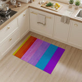 Vibrant Multi-Color Stripe Area Rug