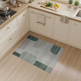 Blue and Teal Geometric Modern Teal Geometric Modern Area Rug
