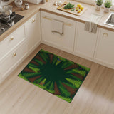 Green Pine Forest Grove Area Rug