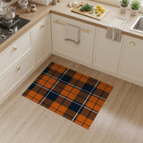 Multi-color and Patterns Bold Orange Black Buffalo Plaid Area Rug