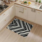 Stripe Bold Zebra Stripe Black White Area Rug
