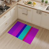 Striped Vibrant Multi-Color Striped Area Rug
